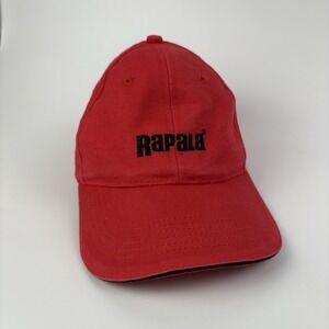 Red Rapala Men's Fishing Hat Lure Outdoors Baseball Cap Strap Back